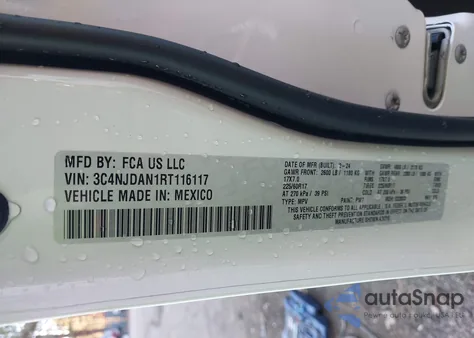 2024 Jeep Compass Sport 4X4 из США, поврежденный, VIN 3C4NJDAN1RT116117